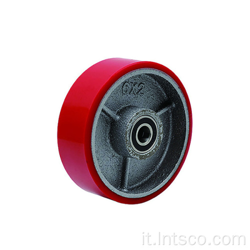 Heavy Duty PU su ferro single wheels